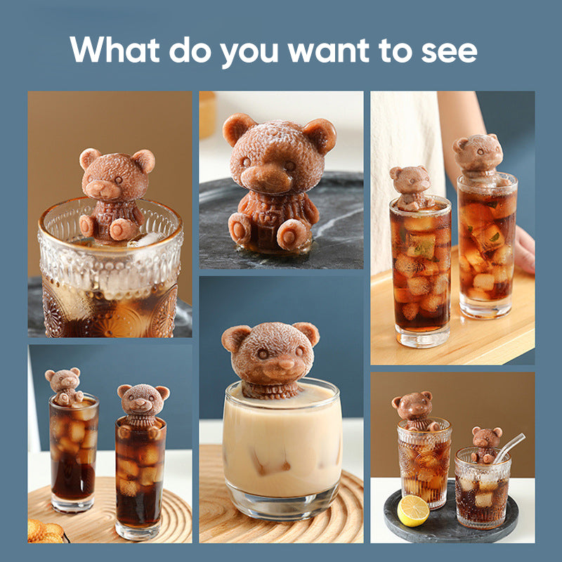 3D Teddy Bear Ice Cube Maker