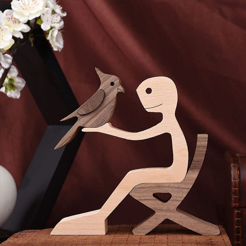 Pet Lover - Wood Sculpture Table Ornaments