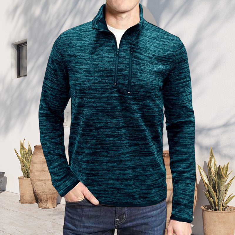 Men's autumn and winter zipper turtleneck t-shirt