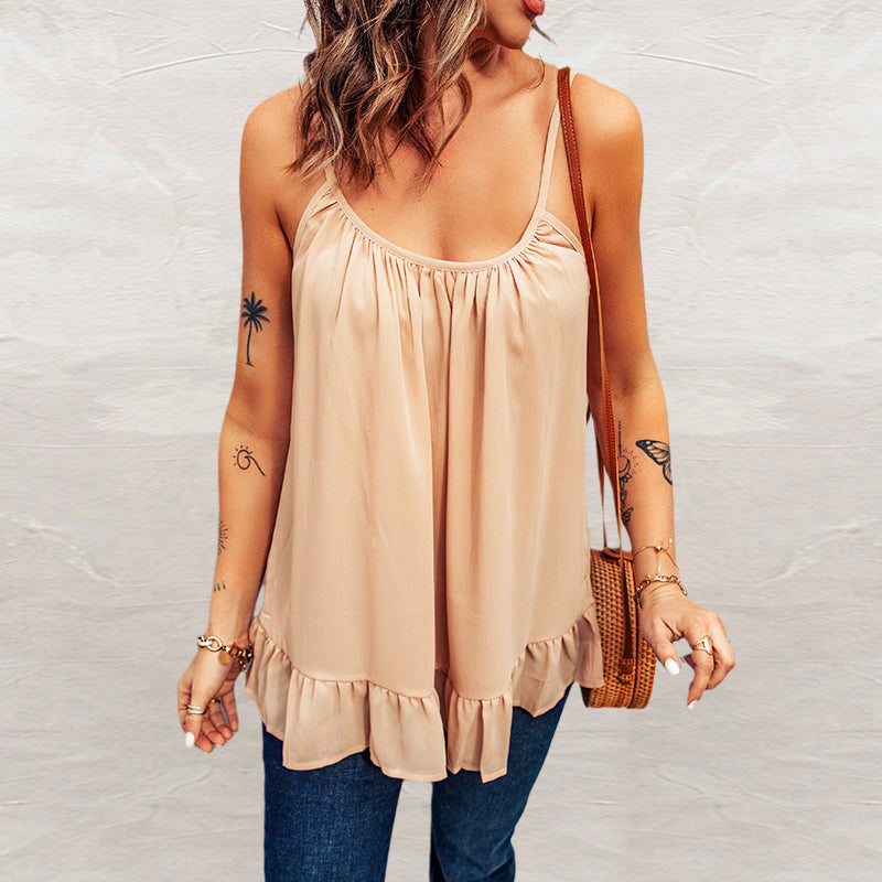 Ruffled Camisole T-Shirt