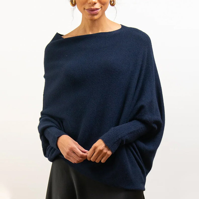 Asymmetric Draped Sweater