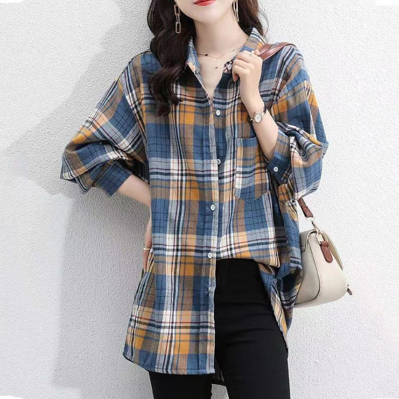 Loose Vintage Plaid Jacket