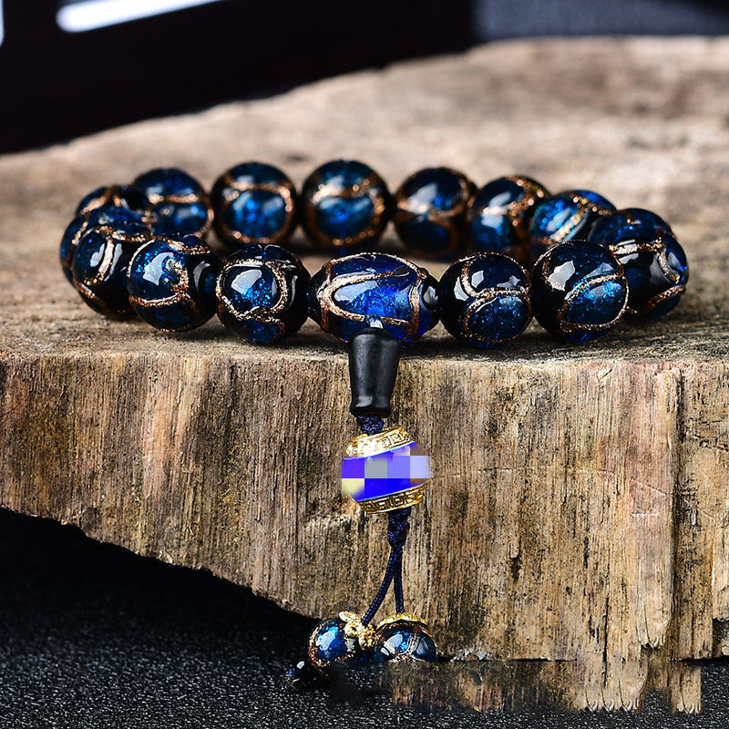 Incense Grey Glazed Beads Bracelet