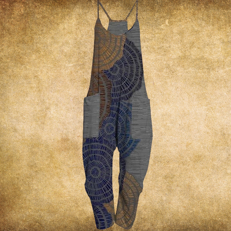 Casual Leaf Print Comfortable Jumpsuit