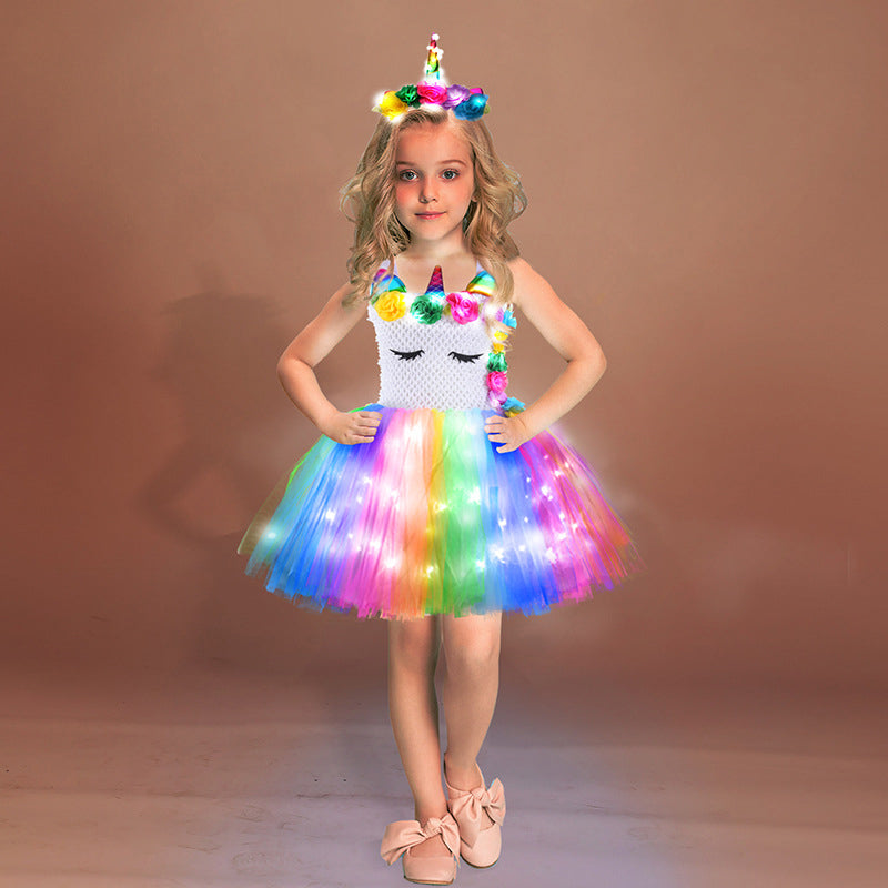 Unicorn Glow Princess Dress