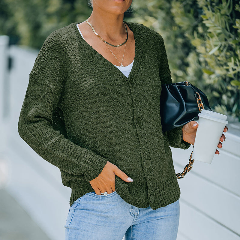 V-neck Knitted Cardigan