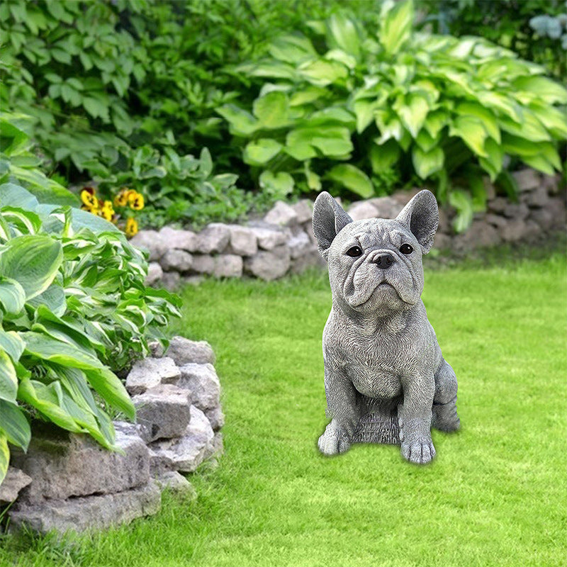 French Bulldog Statue Garden Decoration