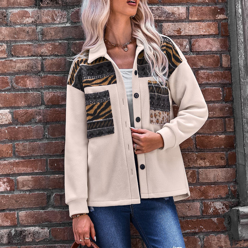 Paneled Contrast Loose Jacket