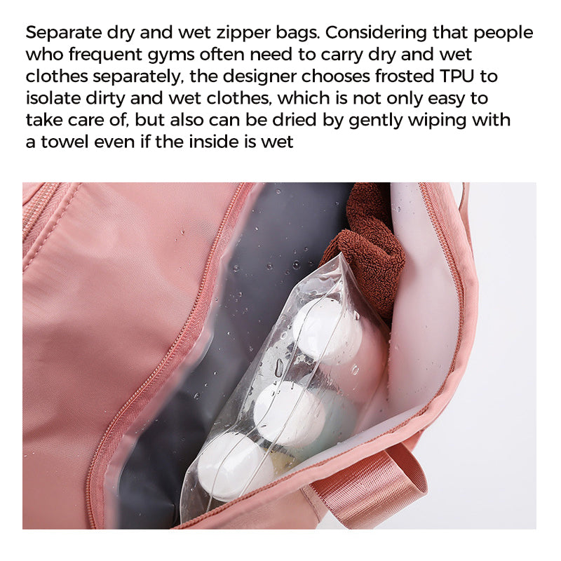 Nylon Pink Fitness Bag