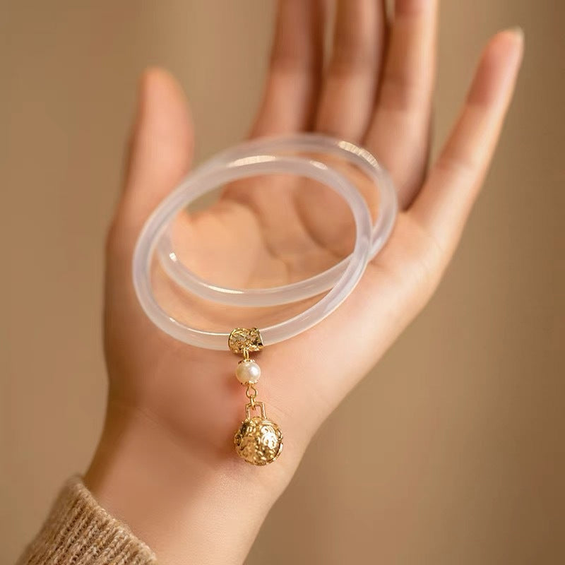 Ancient style bell and jade bracelet
