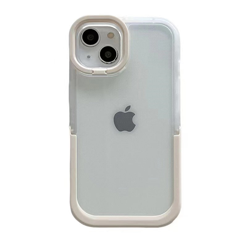 Double Stand Transparent TPU Iphone Case