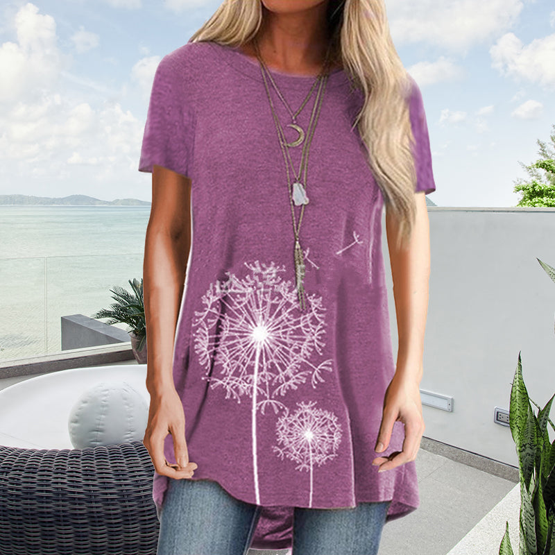Floral Print Midi T-Shirt