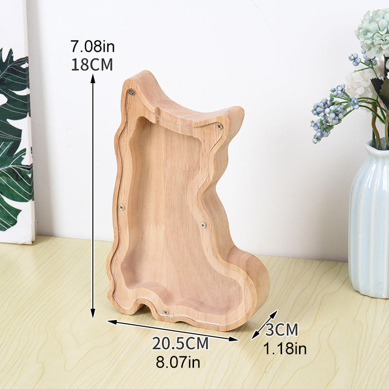 Wooden Animal Piggy Bank