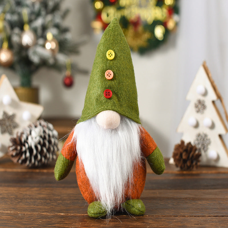 Christmas Green Faceless Old Man Elf Figurine