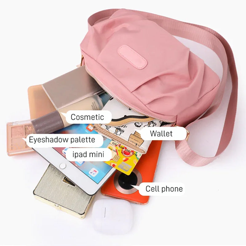 Stylish Pleated Simple Crossbody Bag