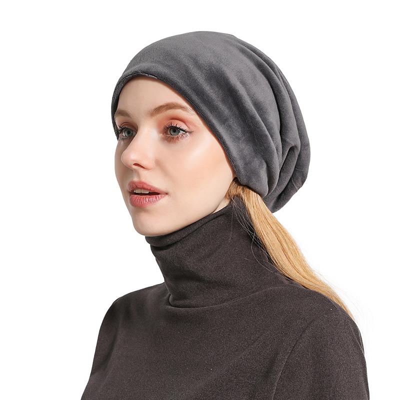 Soft winter slouchy beanie with rhinestones