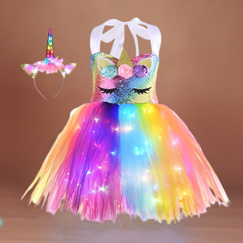 Unicorn Glow Princess Dress