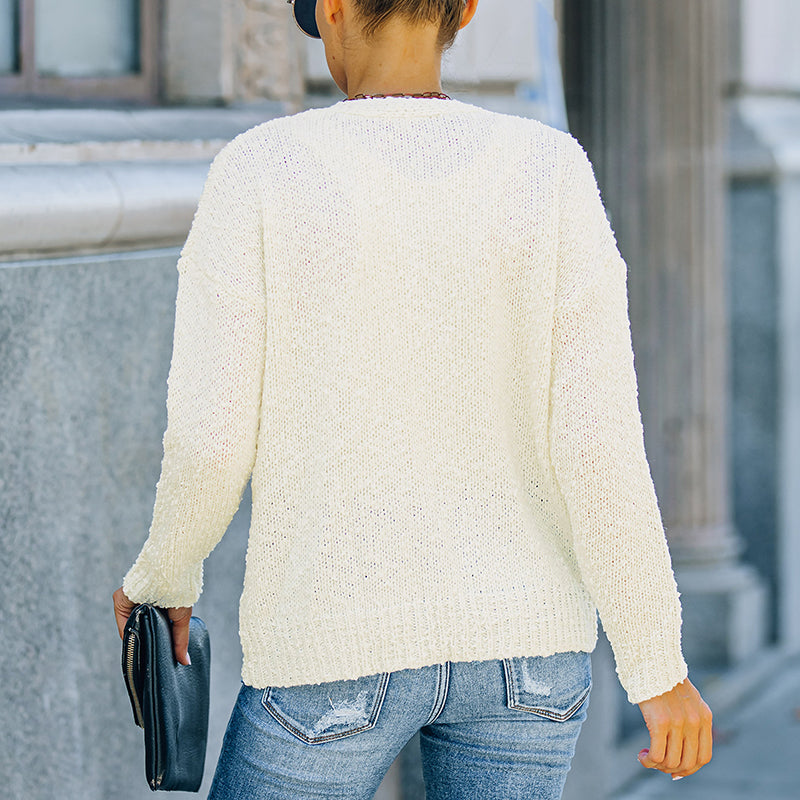 V-neck Knitted Cardigan