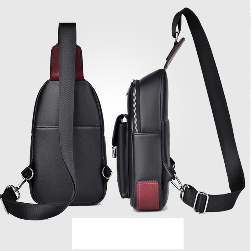 Sling Bag for Men Vintage Waterproof Leather Business Crossbody Bag