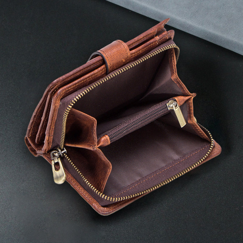 Genuine Leather Passport Holder Cover Wallet with Multi Card Slots