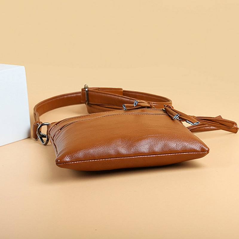 Soft Leather Shoulder Diagonal Bag