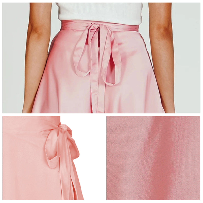 Chiffon Satin Wrap Skirt