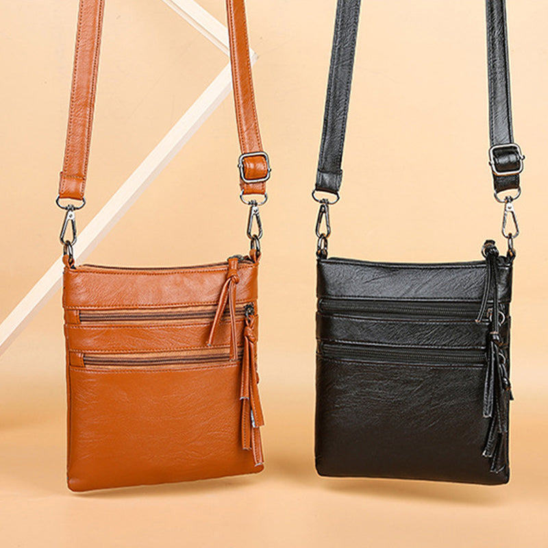 Soft Leather Shoulder Diagonal Bag