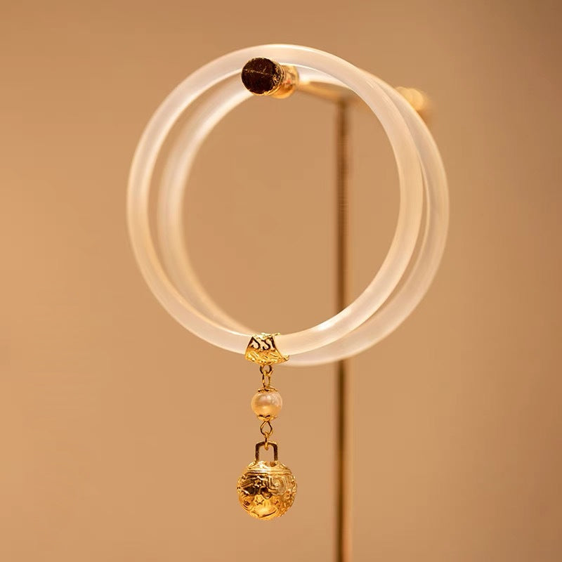 Ancient style bell and jade bracelet
