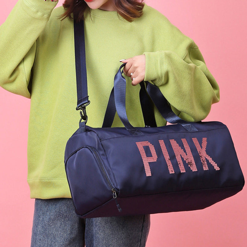 Nylon Pink Fitness Bag