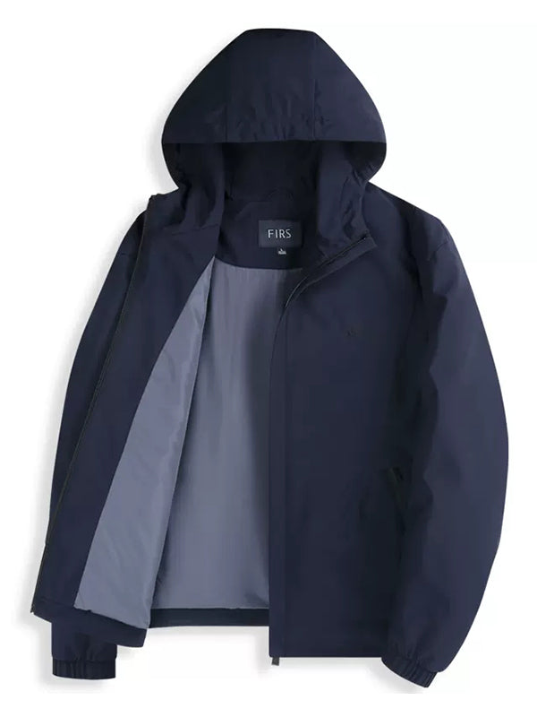 Solid Color Hooded Coat