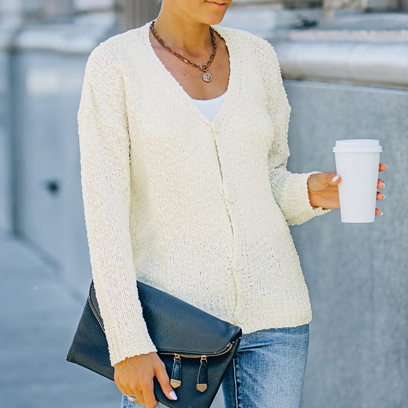 V-neck Knitted Cardigan