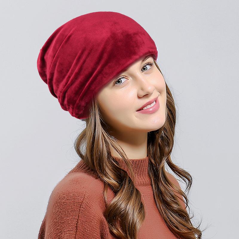 Soft winter slouchy beanie with rhinestones
