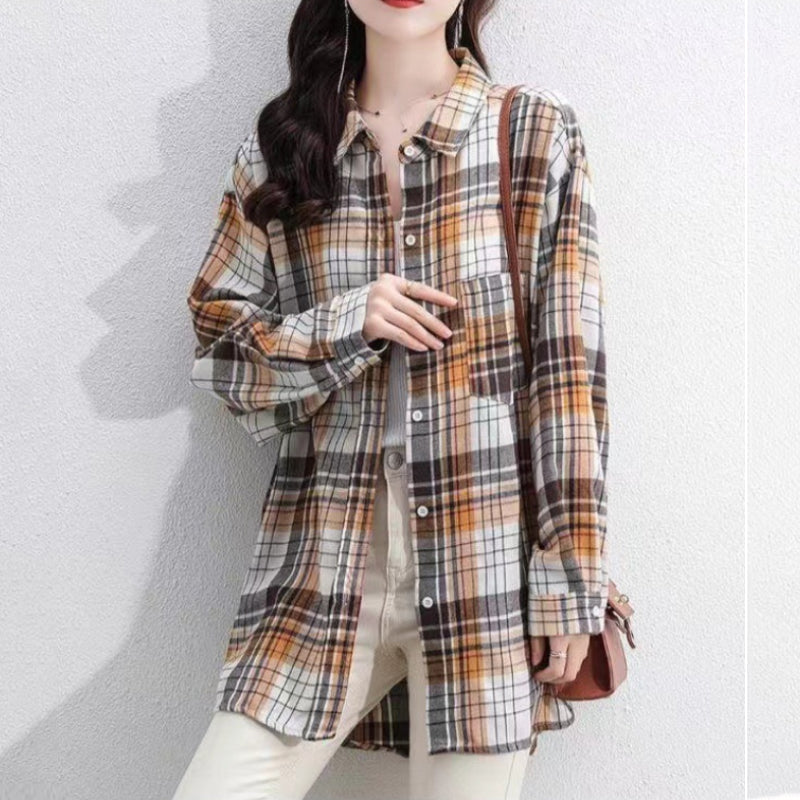 Loose Vintage Plaid Jacket