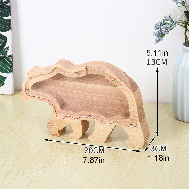 Wooden Animal Piggy Bank