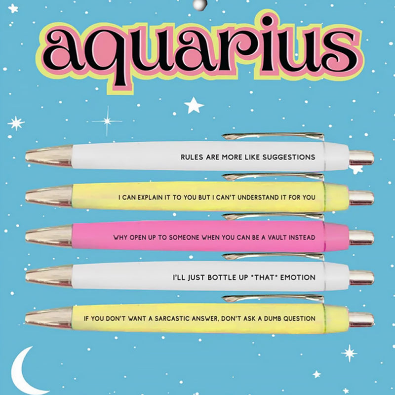 Horoscope Funny Pens Gift Set (Aquarius)