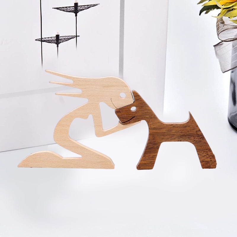 Pet Lover - Wood Sculpture Table Ornaments