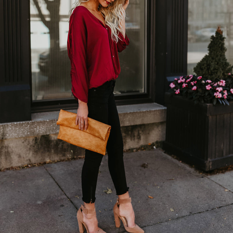 Cotton Button Long Sleeve T-Shirt