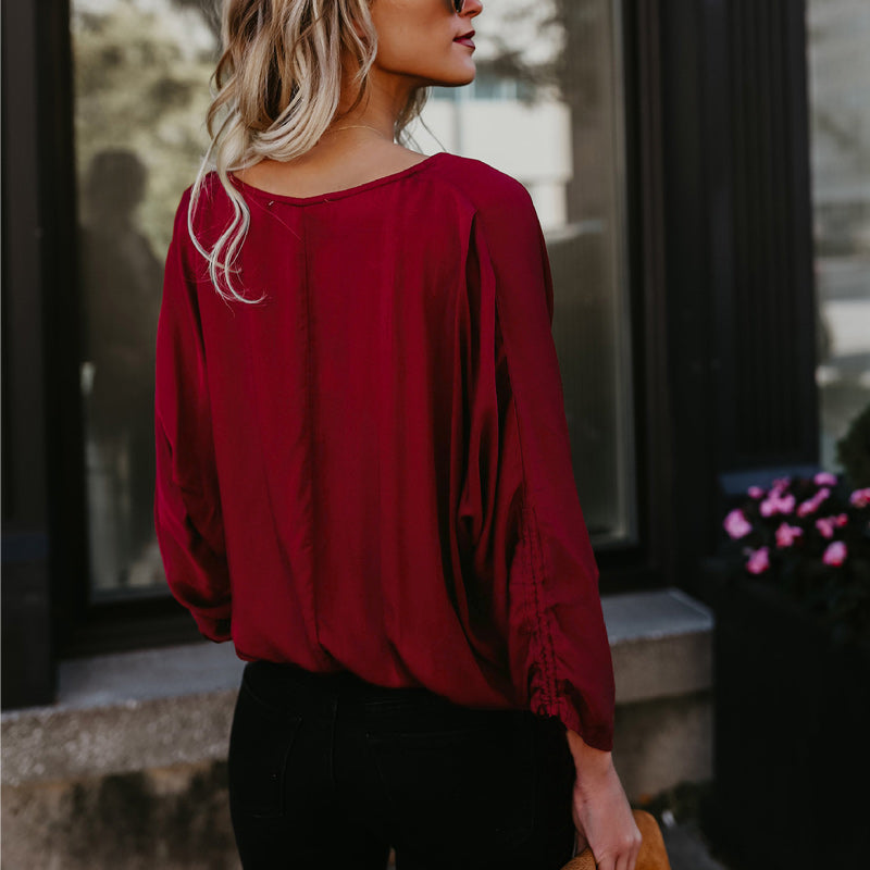Cotton Button Long Sleeve T-Shirt