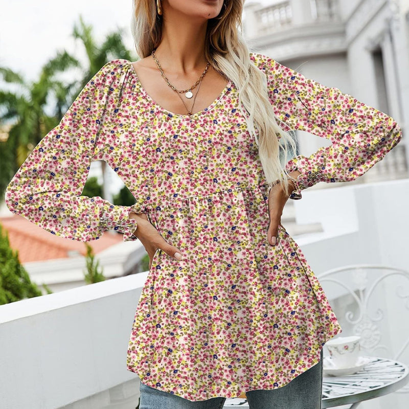 Printed Puff Long Sleeve Shirt