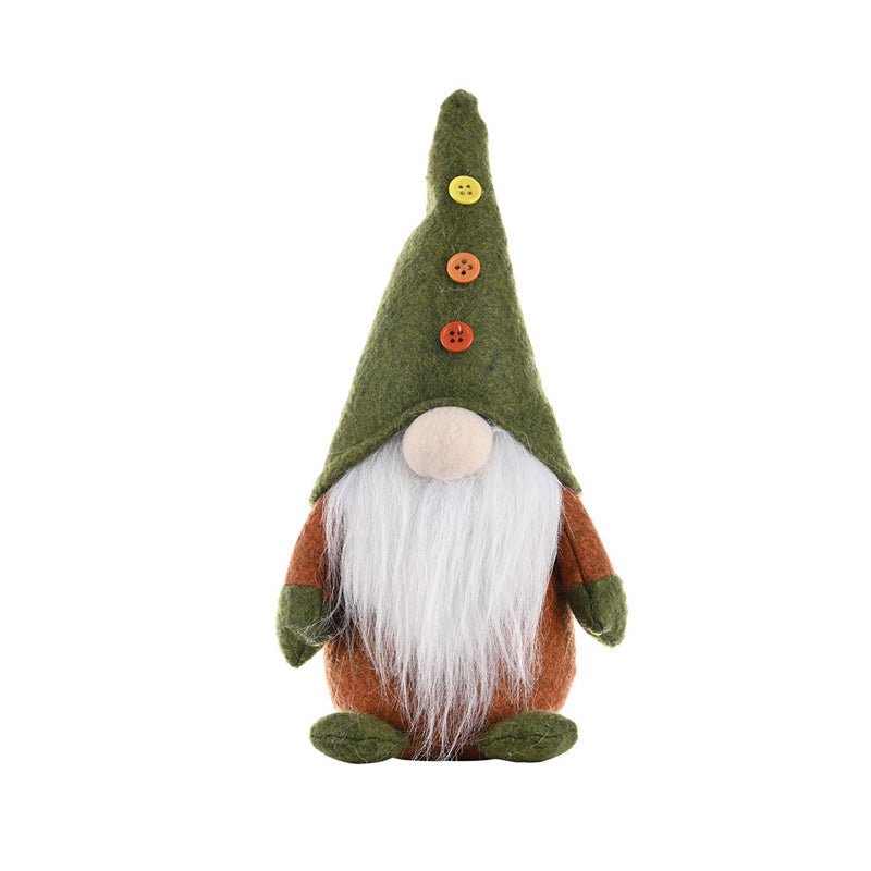 Christmas Green Faceless Old Man Elf Figurine