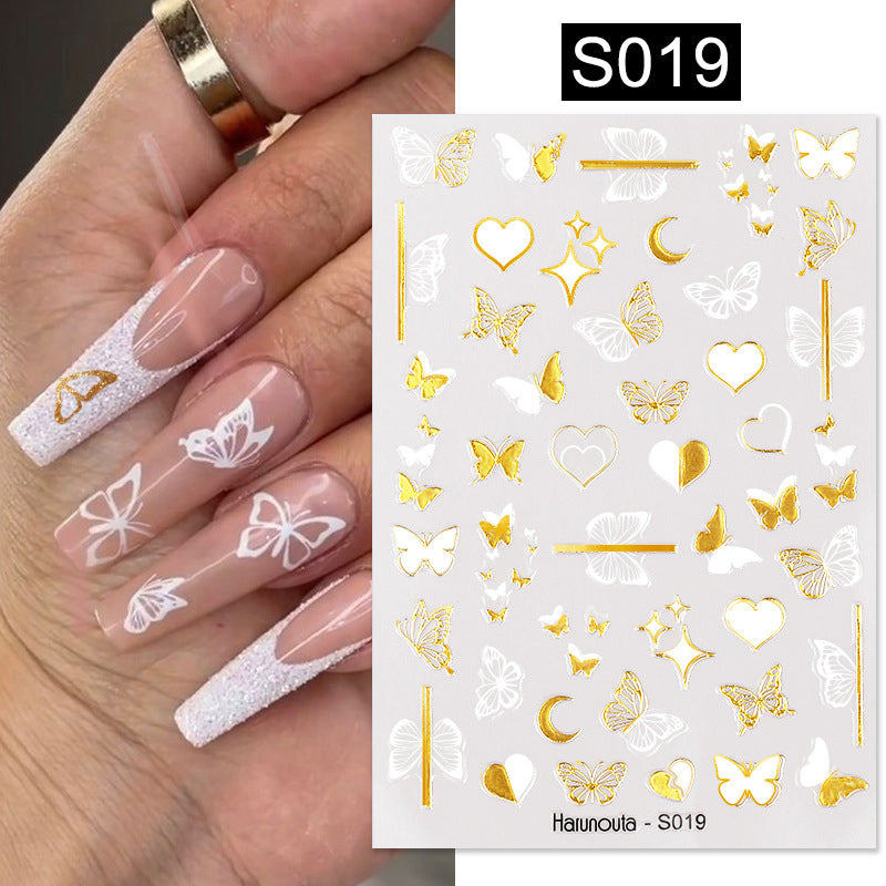 Botanical Fashion Alphabet Nail Stickers