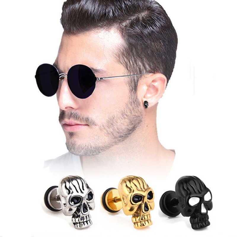 Skull Ear Piercing Earring Stud