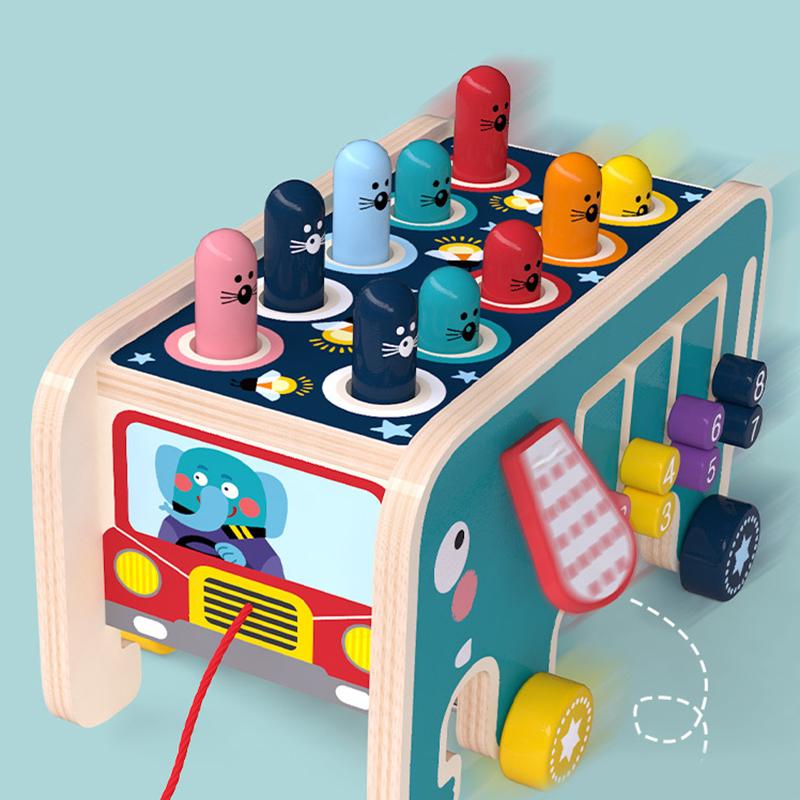 Wooden whack-a-mole toy