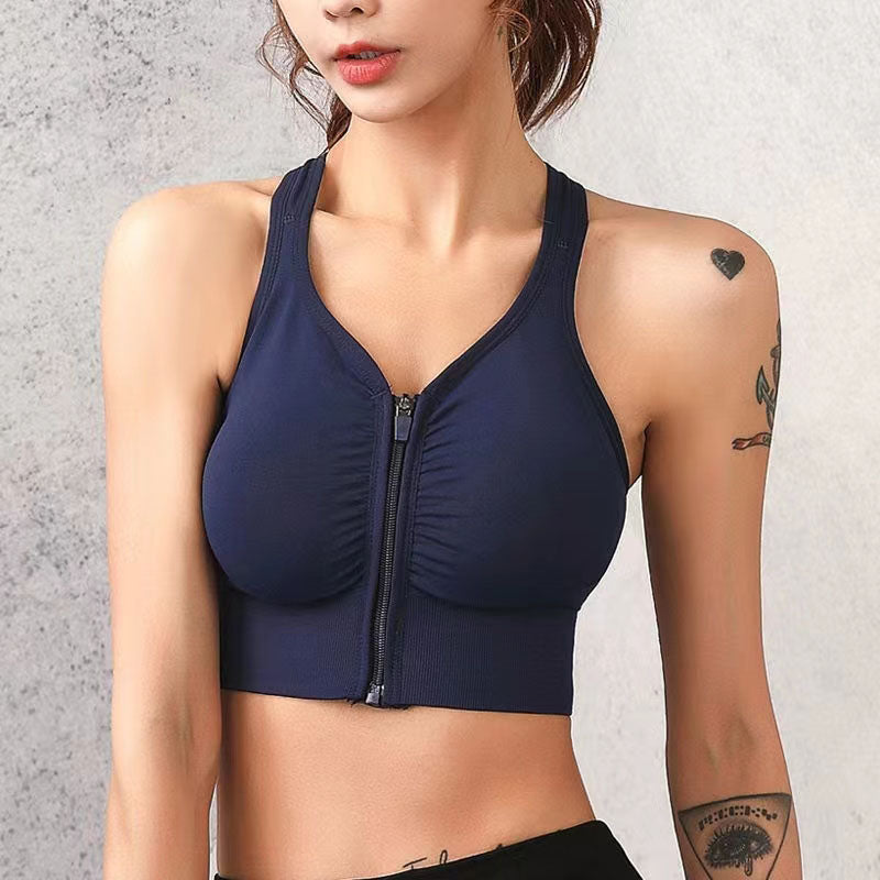 Front Zip Sports Bra