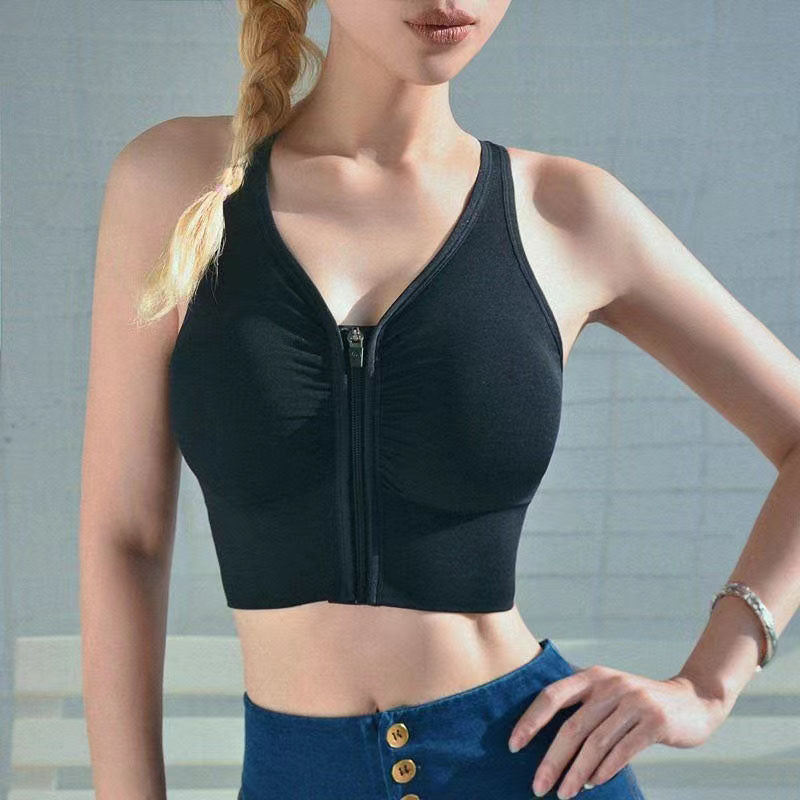 Front Zip Sports Bra