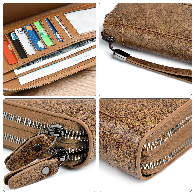 Double Zip Men's Wallet