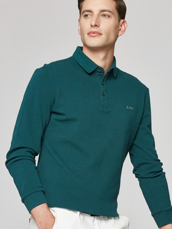 Men's Loose Lapel Long Sleeve T-Shirt
