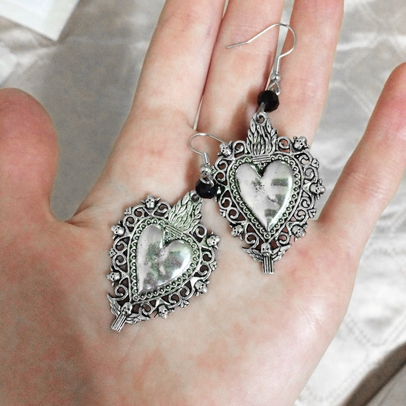 Magic Mirror Skeleton Drop Earrings