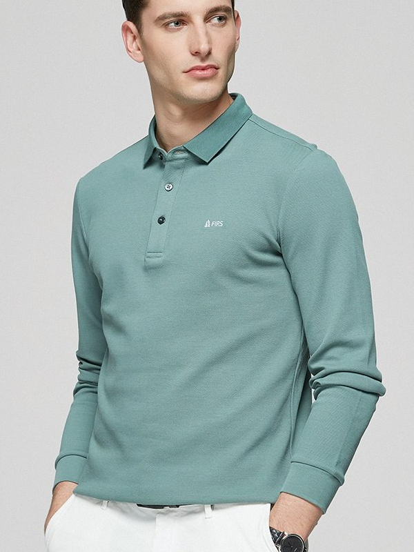 Men's Loose Lapel Long Sleeve T-Shirt