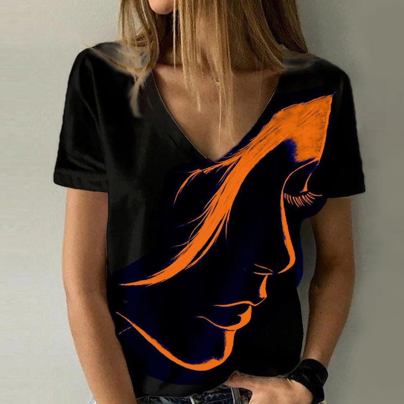 Printed Crewneck Pullover T-Shirt